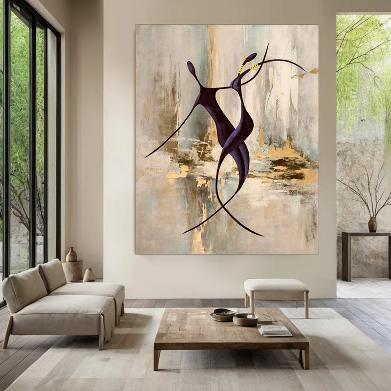 Abstract Dance Oil Painting