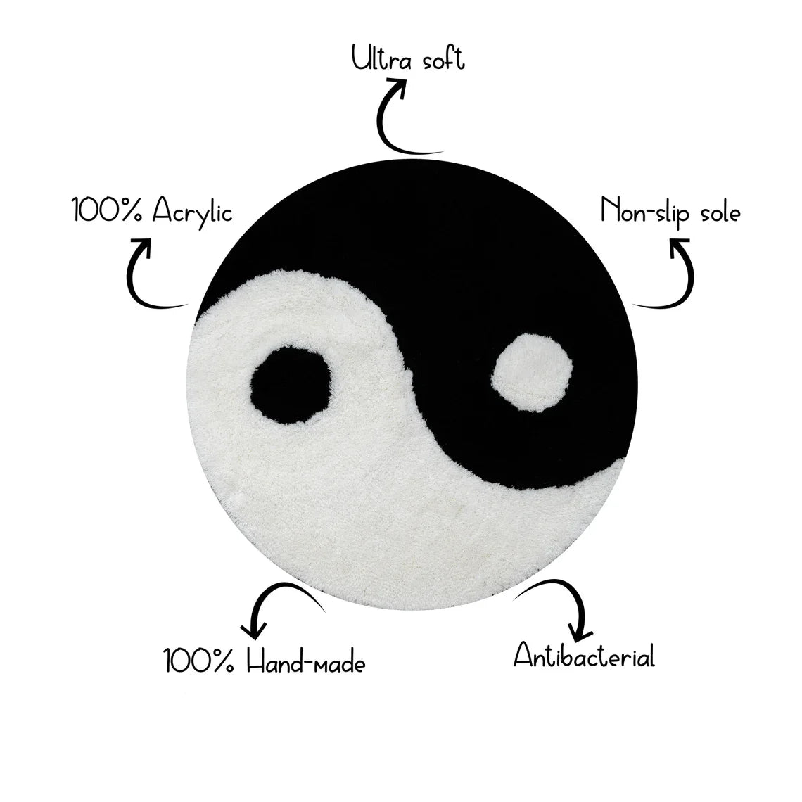 Round Yin Yang Rug