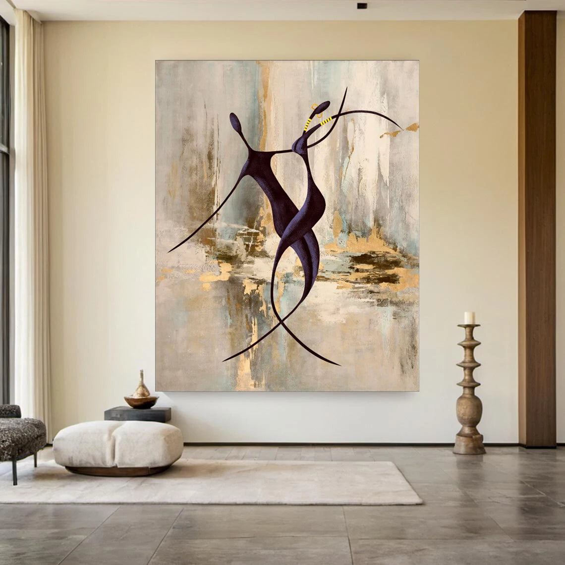 Abstract Dance Oil Painting