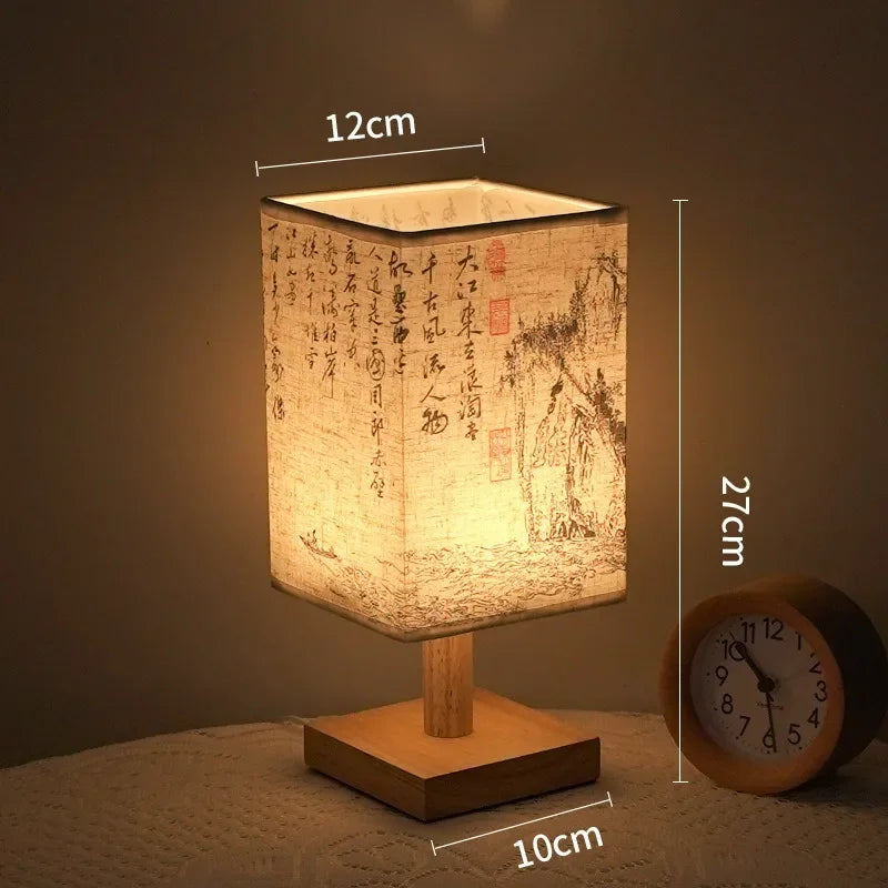 Calligraphy Linen Table Lamp