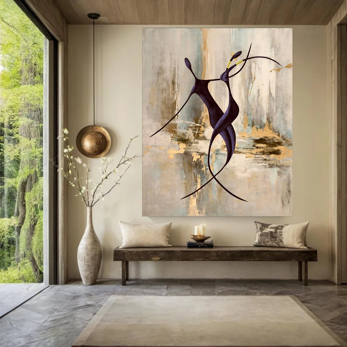 Abstract Dance Oil Painting