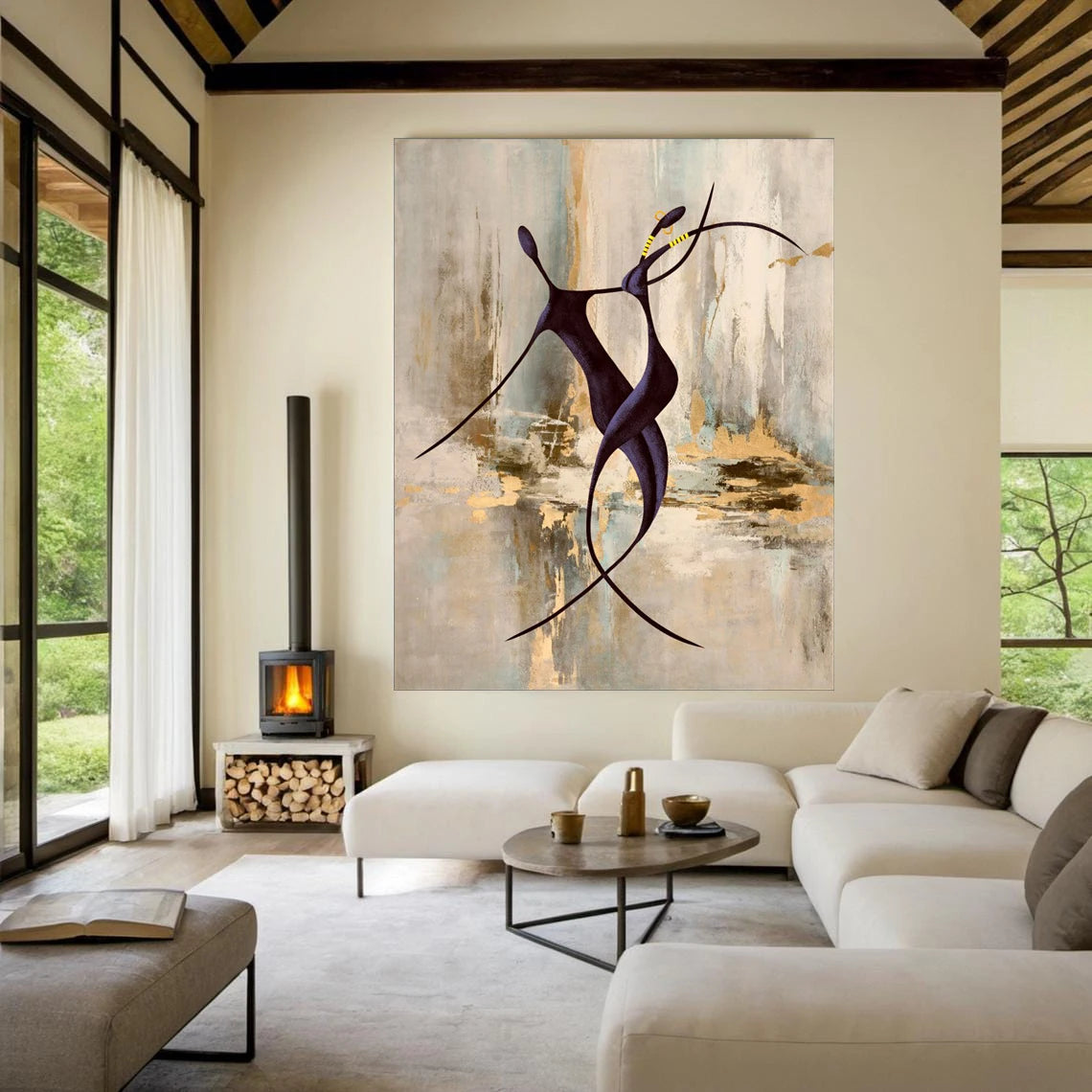 Abstract Dance Oil Painting