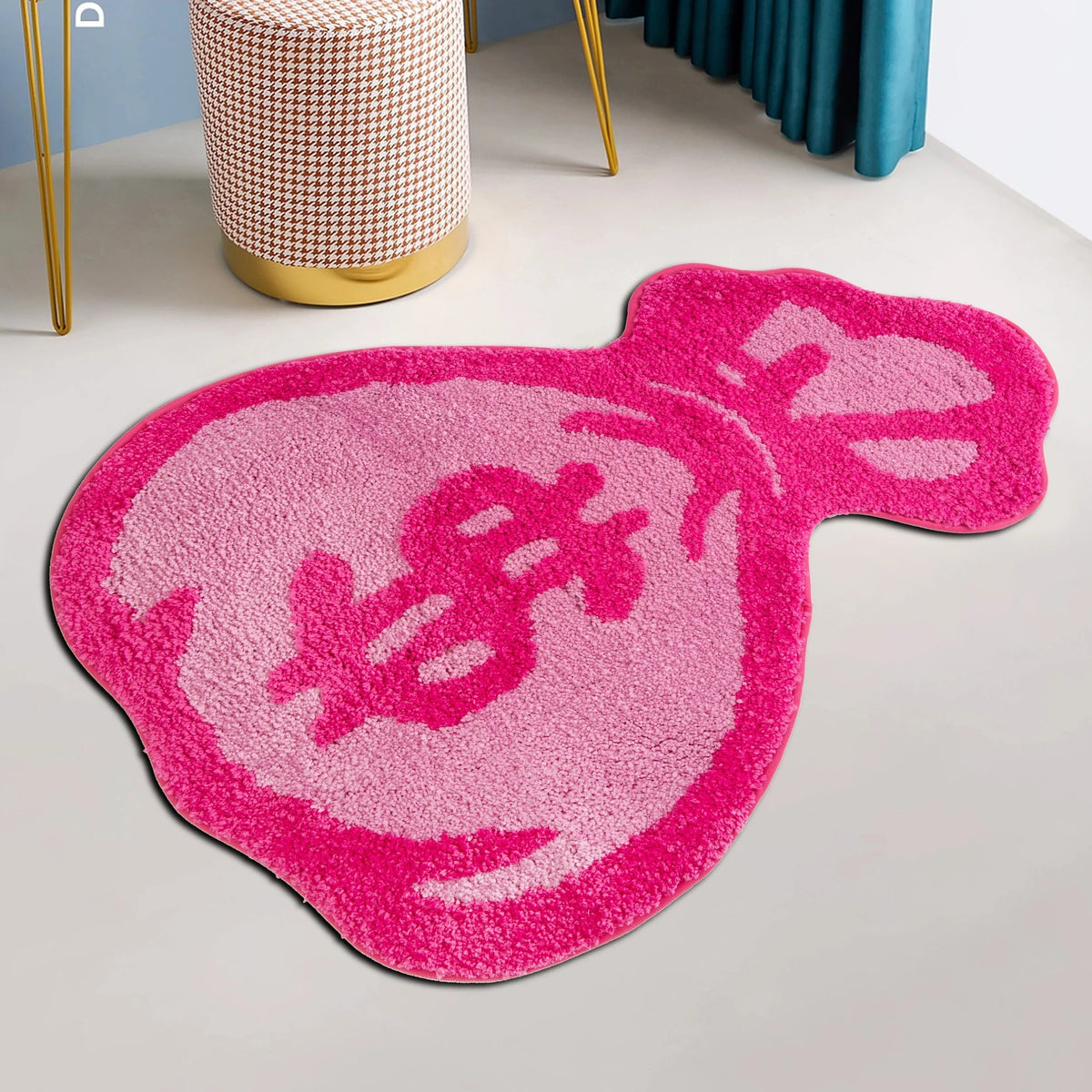 Alfombra cartoon en un dormitorio