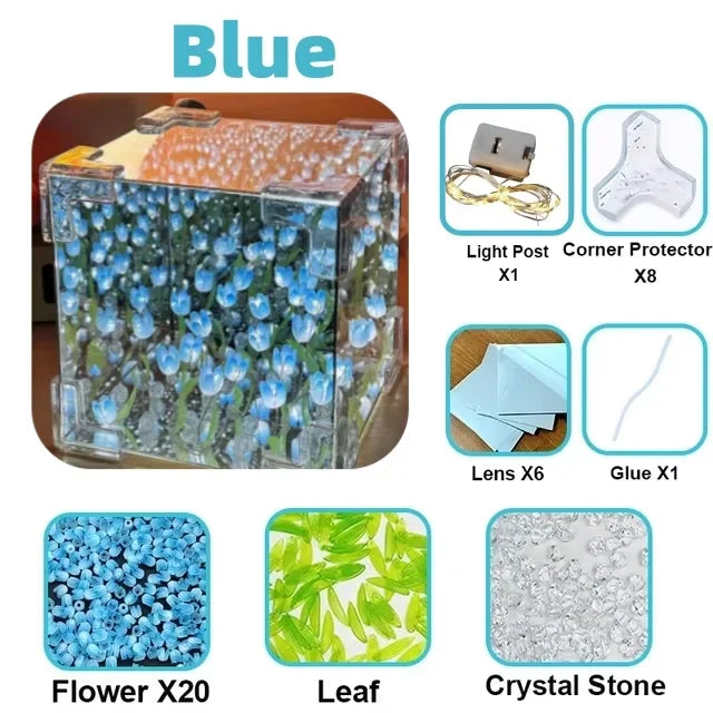 Lámpara cubo de tulipanes (kit para montar)