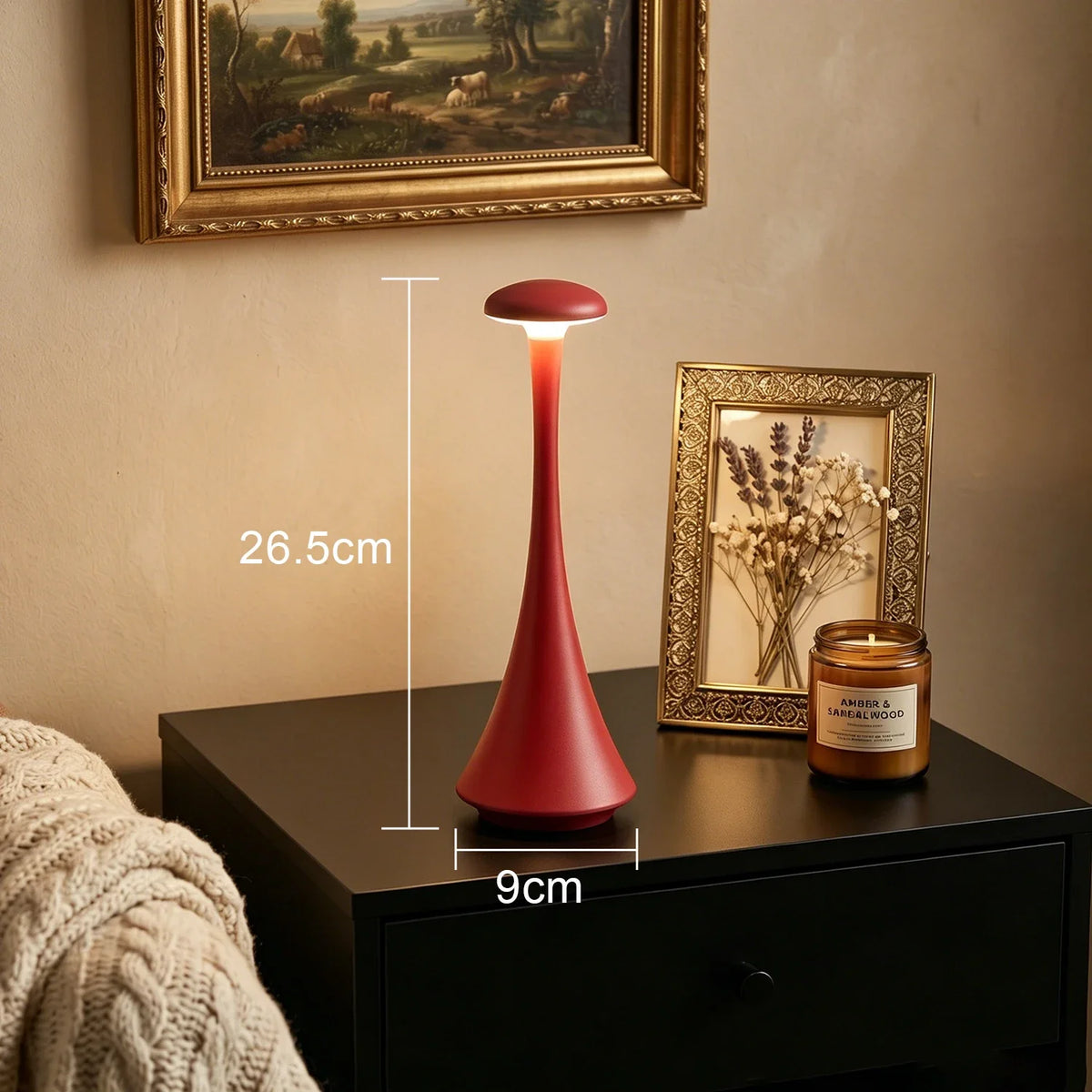 Cordless Mushroom Table Lamp