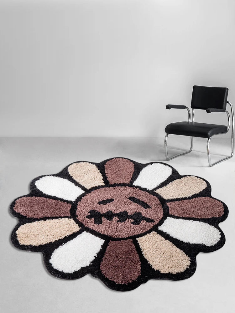Alfombra Flor Sonriente Retro