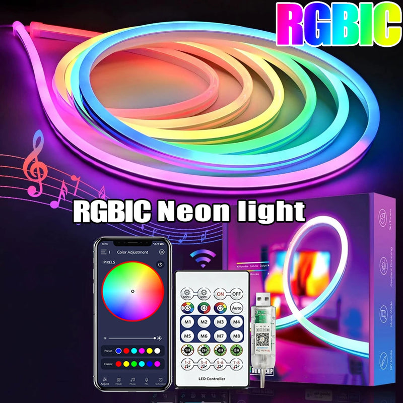 RGBIC Neon LED Strip with App & Remote