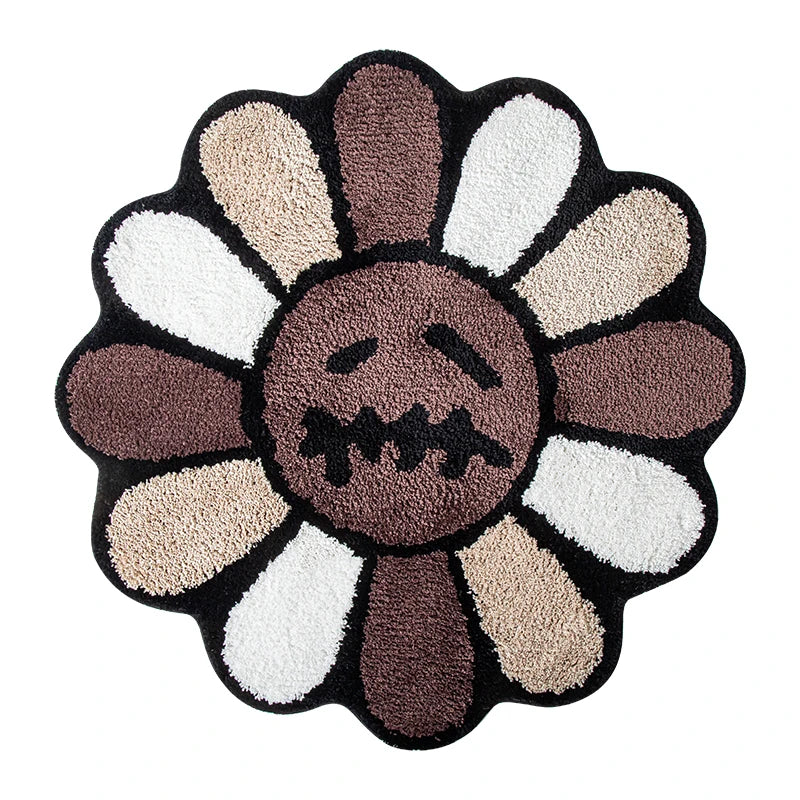 Alfombra Flor Sonriente Retro