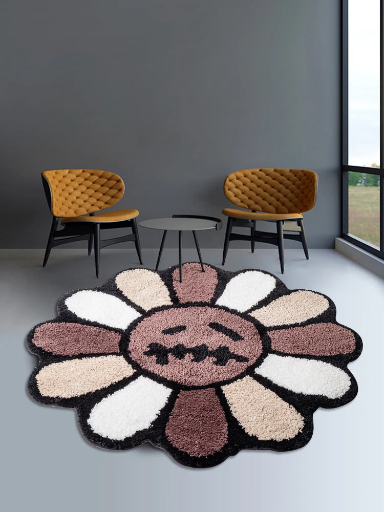 Alfombra Flor Sonriente Retro