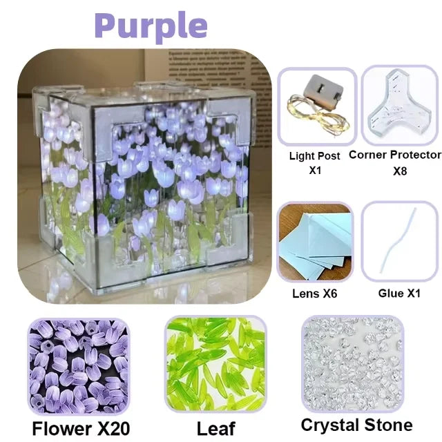 Lámpara cubo de tulipanes (kit para montar)