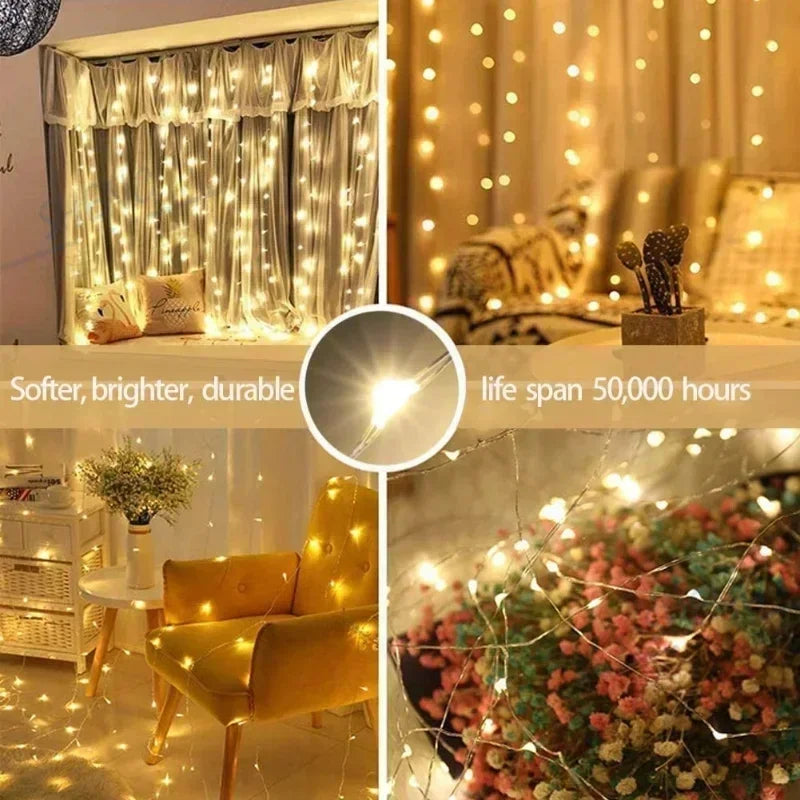 Fairy Curtain Lights with Remote
