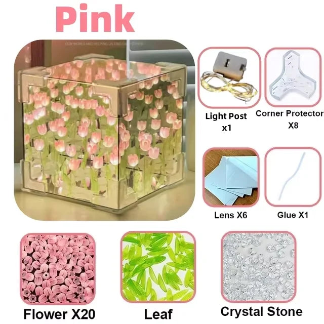 Lámpara cubo de tulipanes (kit para montar)
