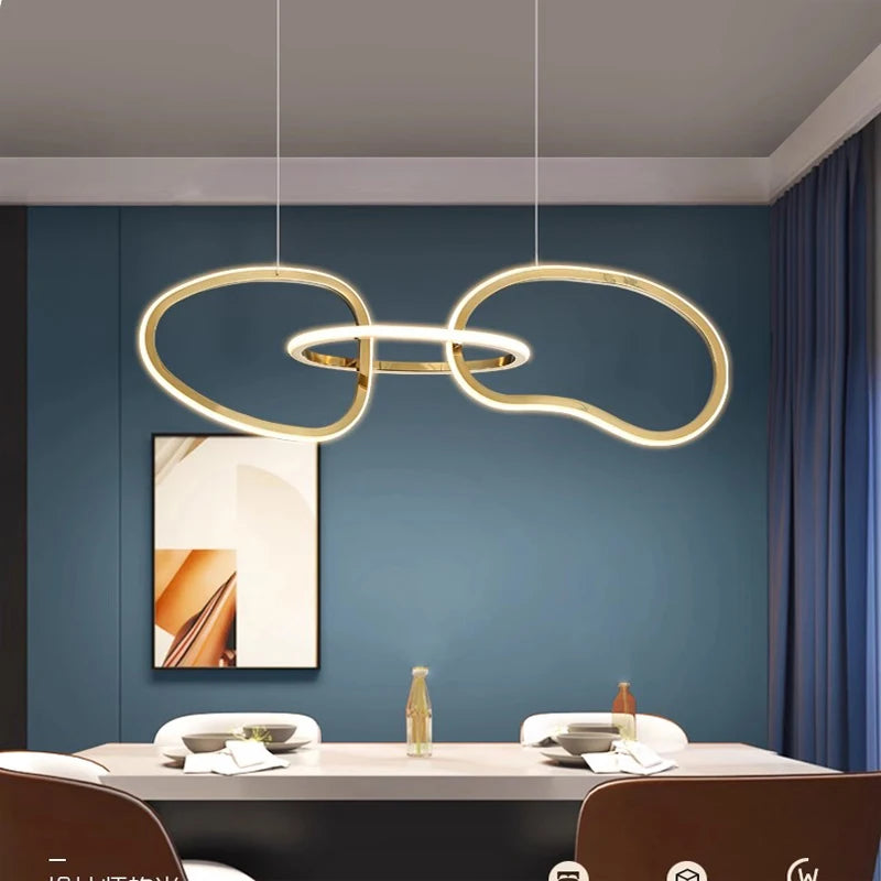 Lámpara colgante Stellar LED sobre un comedor