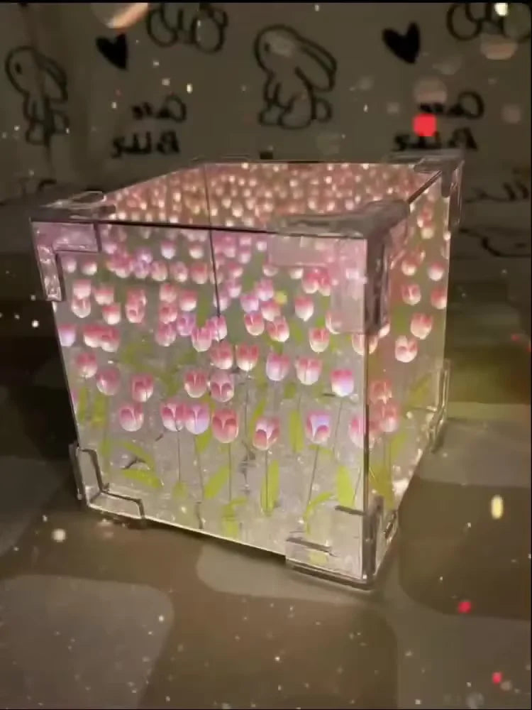 Lámpara cubo de tulipanes (kit para montar)