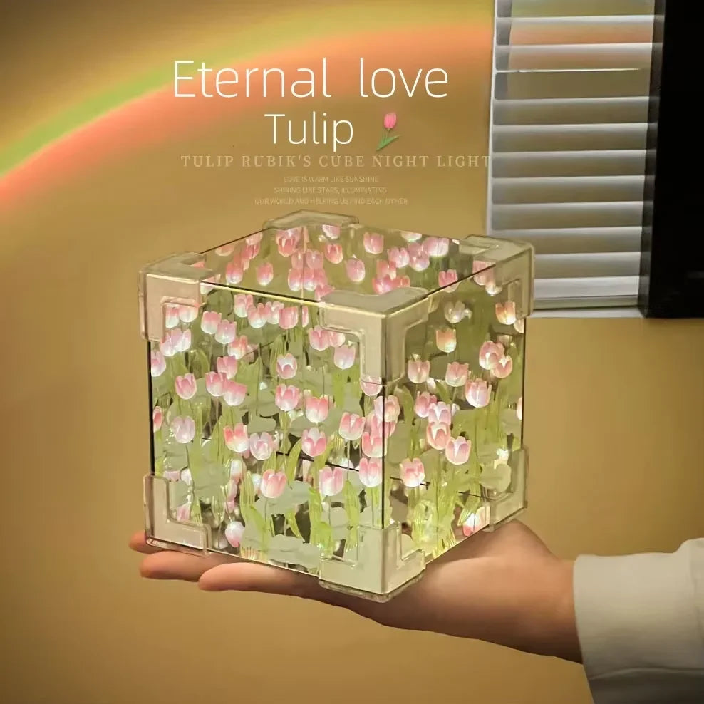 Lámpara cubo de tulipanes (kit para montar)