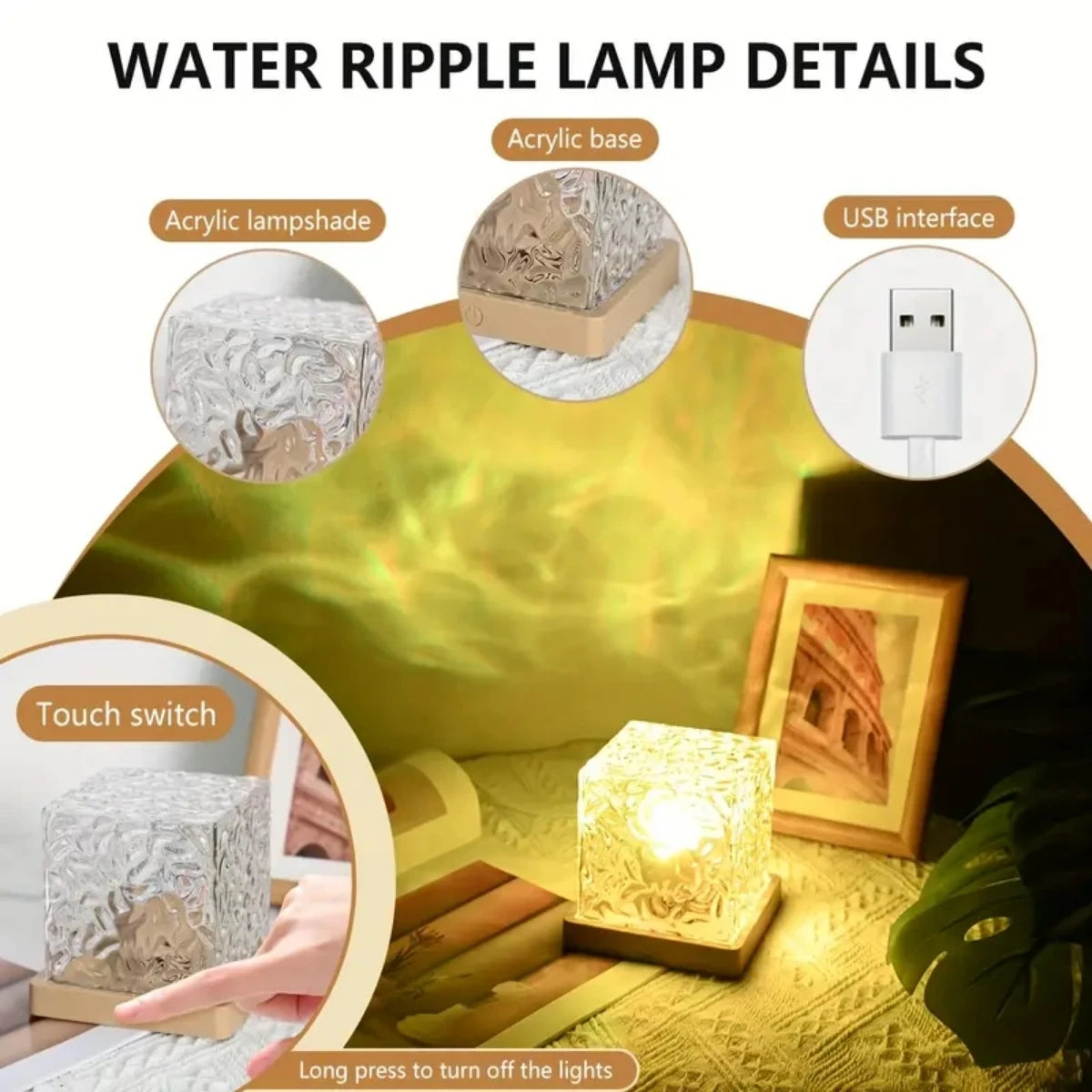 Water Ripple Crystal Lamp