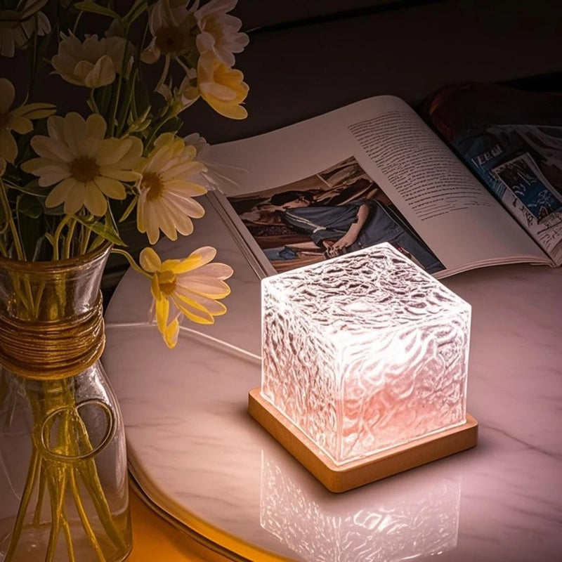 Lámpara de cristal efecto agua