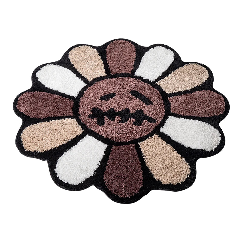 Alfombra Flor Sonriente Retro