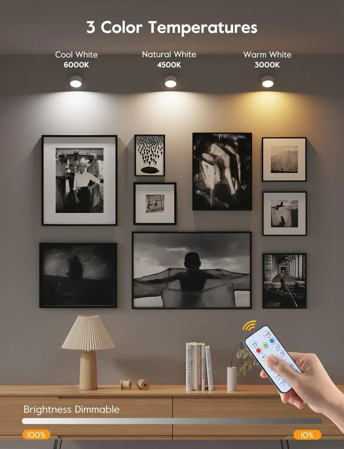 Aplique de pared magnético recargable