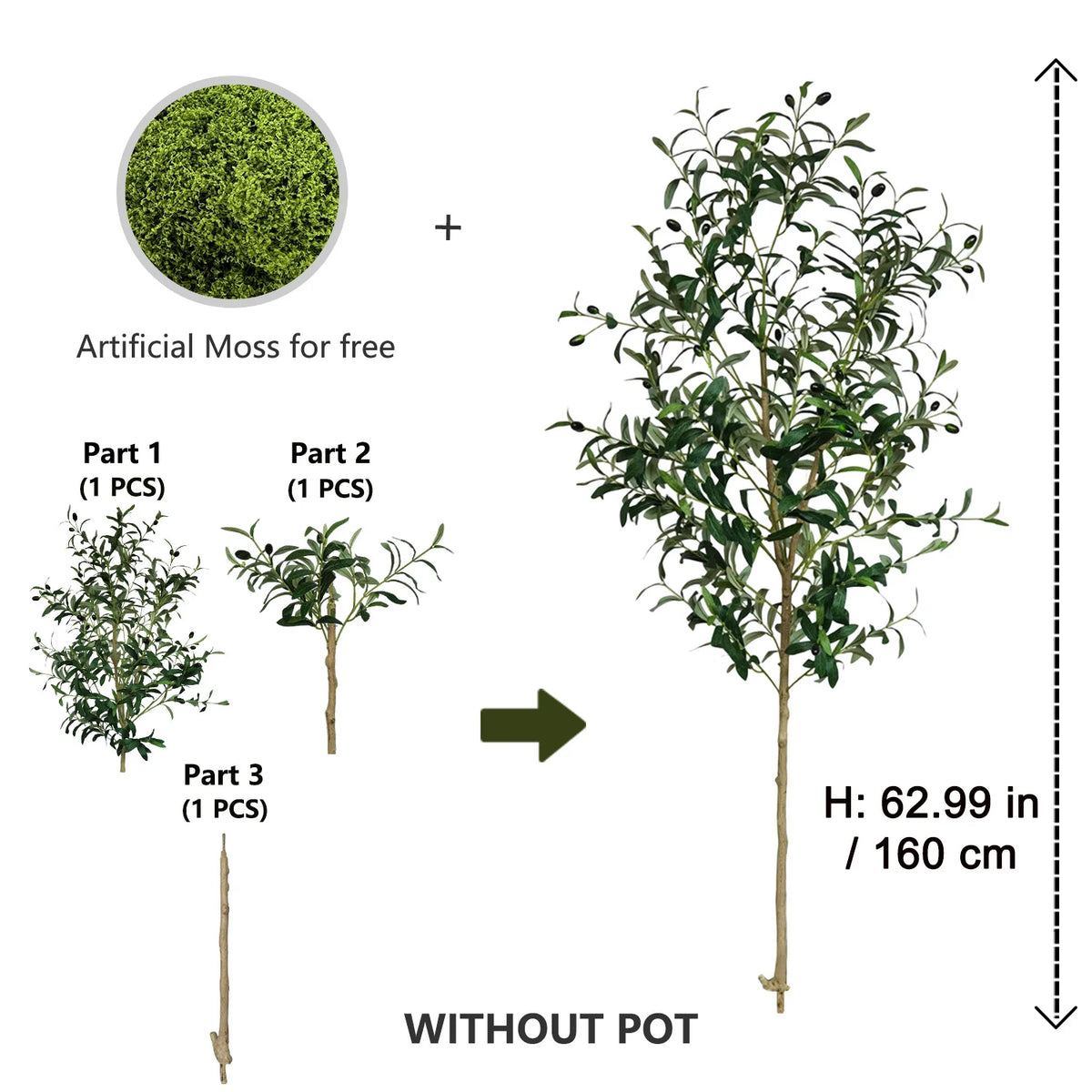 Artificial Olive Tree
