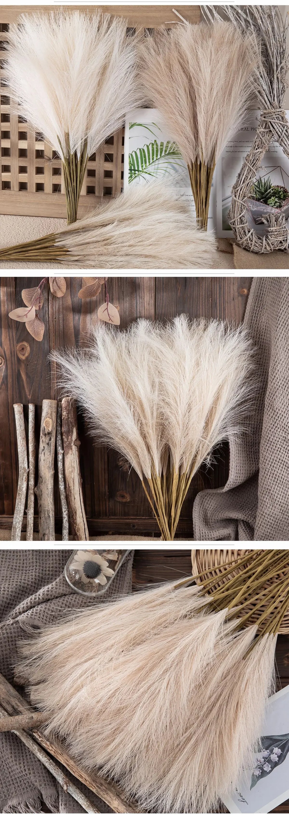 Faux Pampas Grass (10 stems)