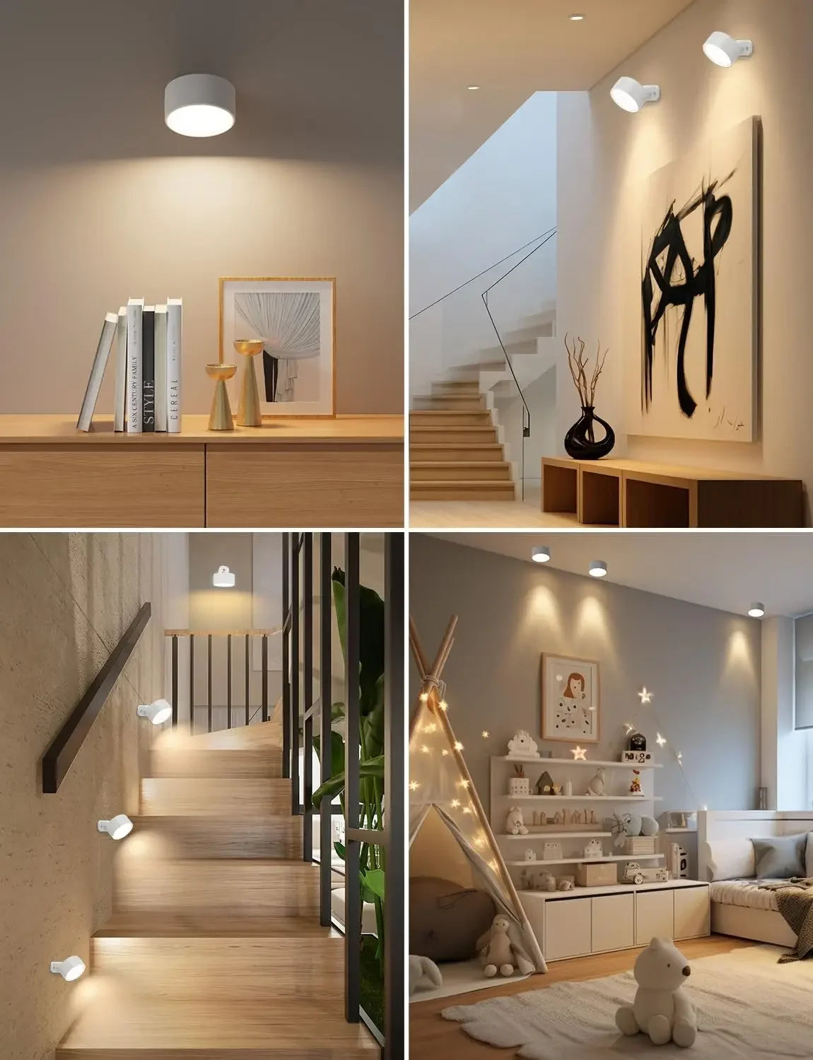 Aplique de pared magnético recargable