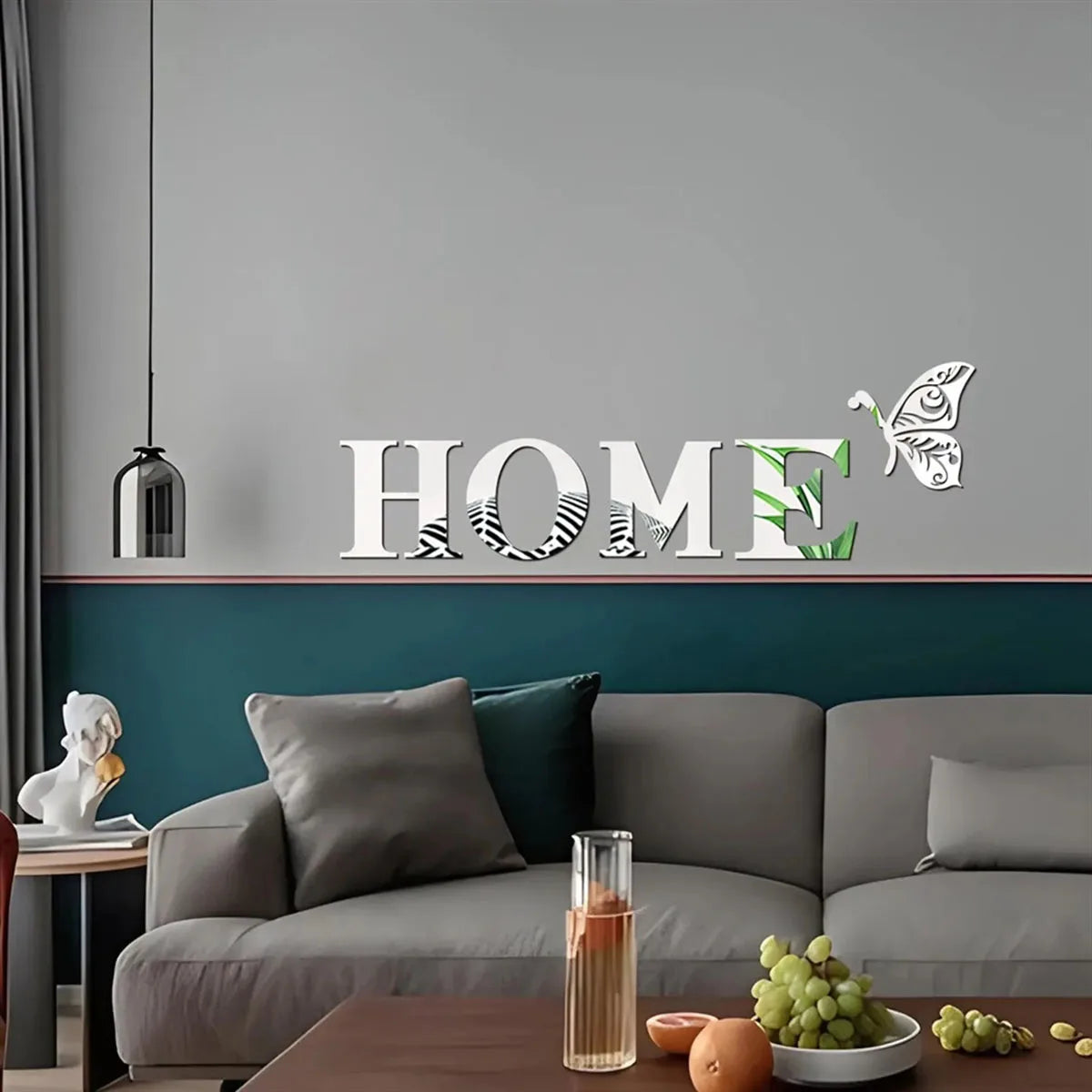 3D Mirror HOME Wall Decal